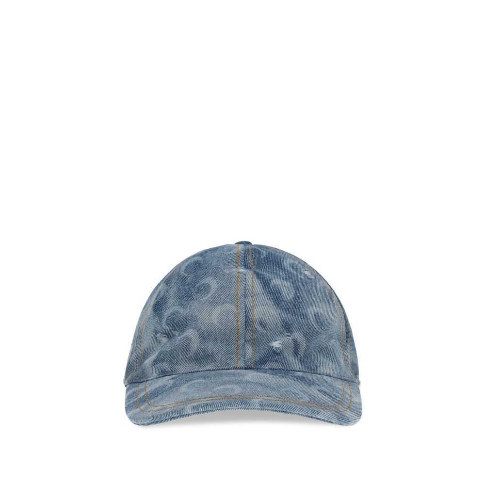 Marine Serre Blaue Baumwollkappe (Baseball Cap)