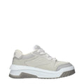Versace Graue Leder Low-Top-Sneaker