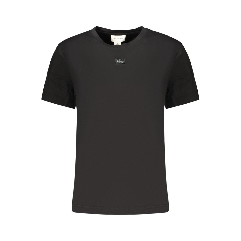 Calvin Klein Schwarzes Baumwoll-T-Shirt für Damen
