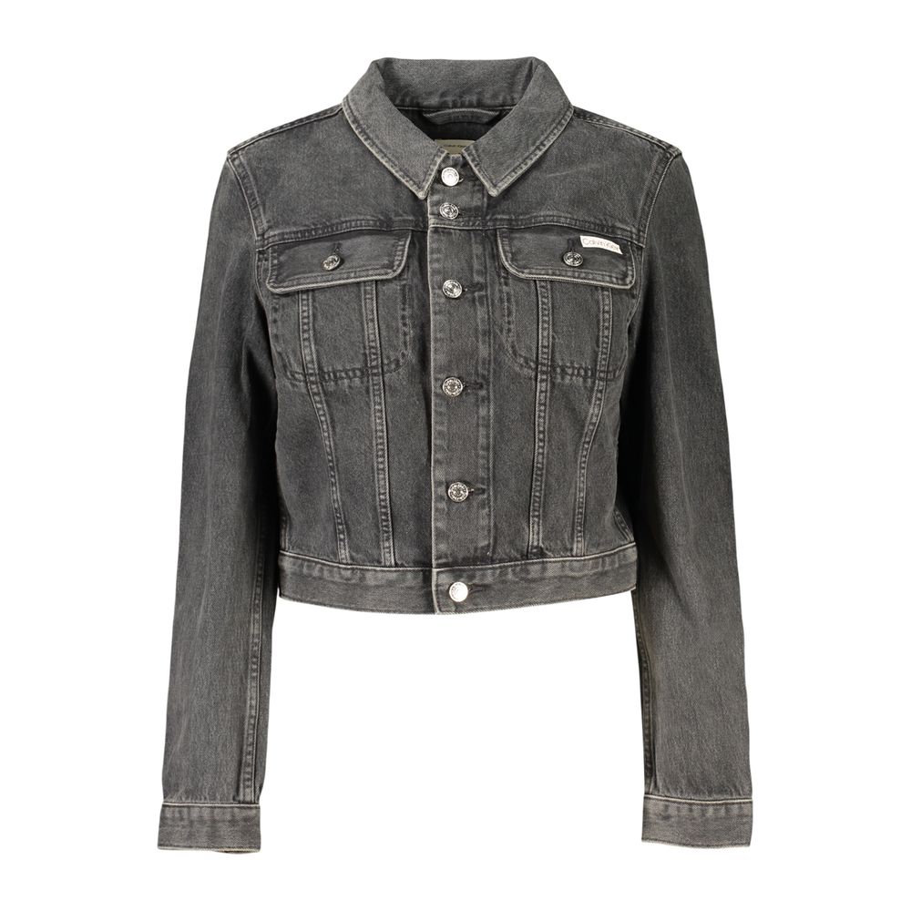 Calvin Klein Schwarze Baumwolle Jacken & Mantel