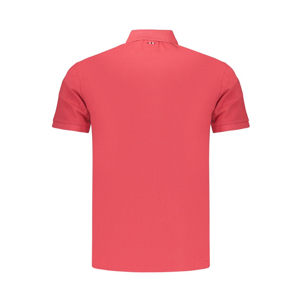 Napapijri Rotes Herren-Poloshirt aus Baumwolle
