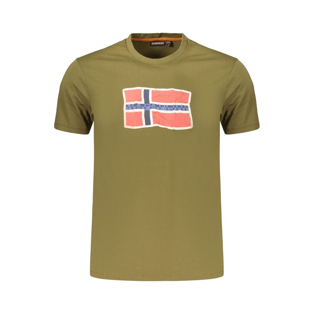 Napapijri Herren-T-Shirt aus Verde-Baumwolle