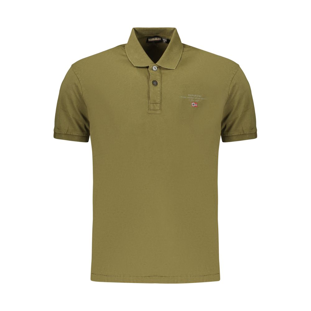 Napapijri Grünes Herren-Poloshirt aus Baumwolle