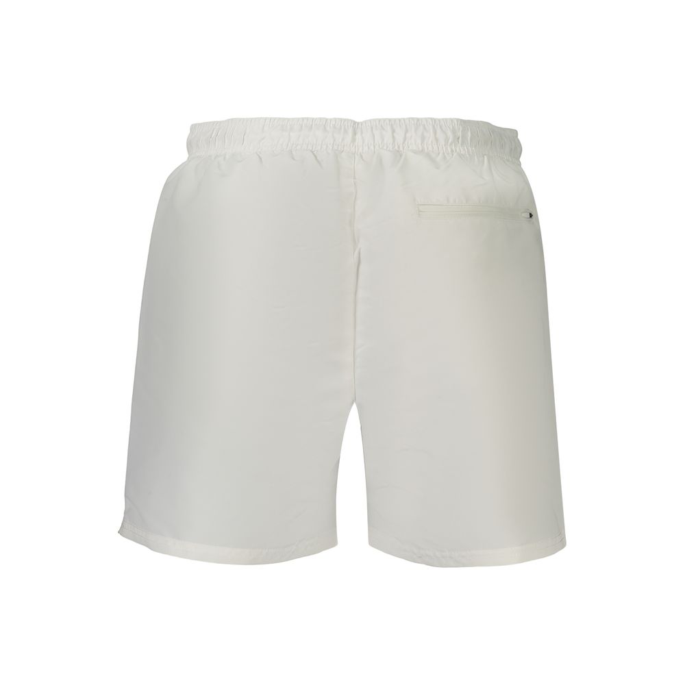 Calvin Klein Weiße Herren-Badeshorts aus Polyester
