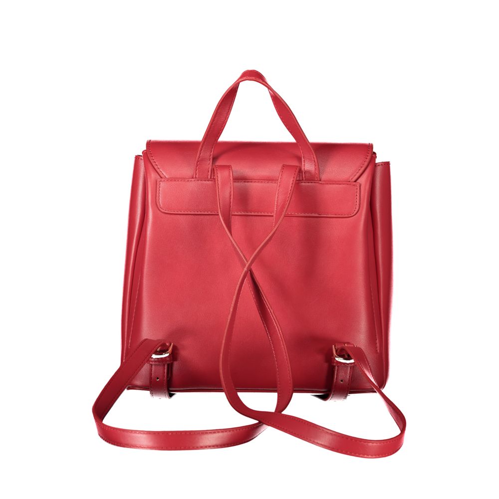 Mario Valentino Rote Damen-Schultertasche aus Polyurethan