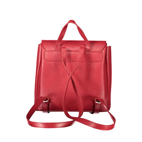 Mario Valentino Rote Damen-Schultertasche aus Polyurethan
