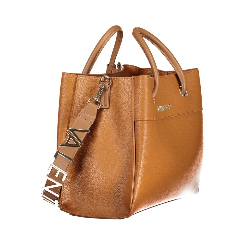 Mario Valentino Braune Damenhandtasche aus Polyurethan
