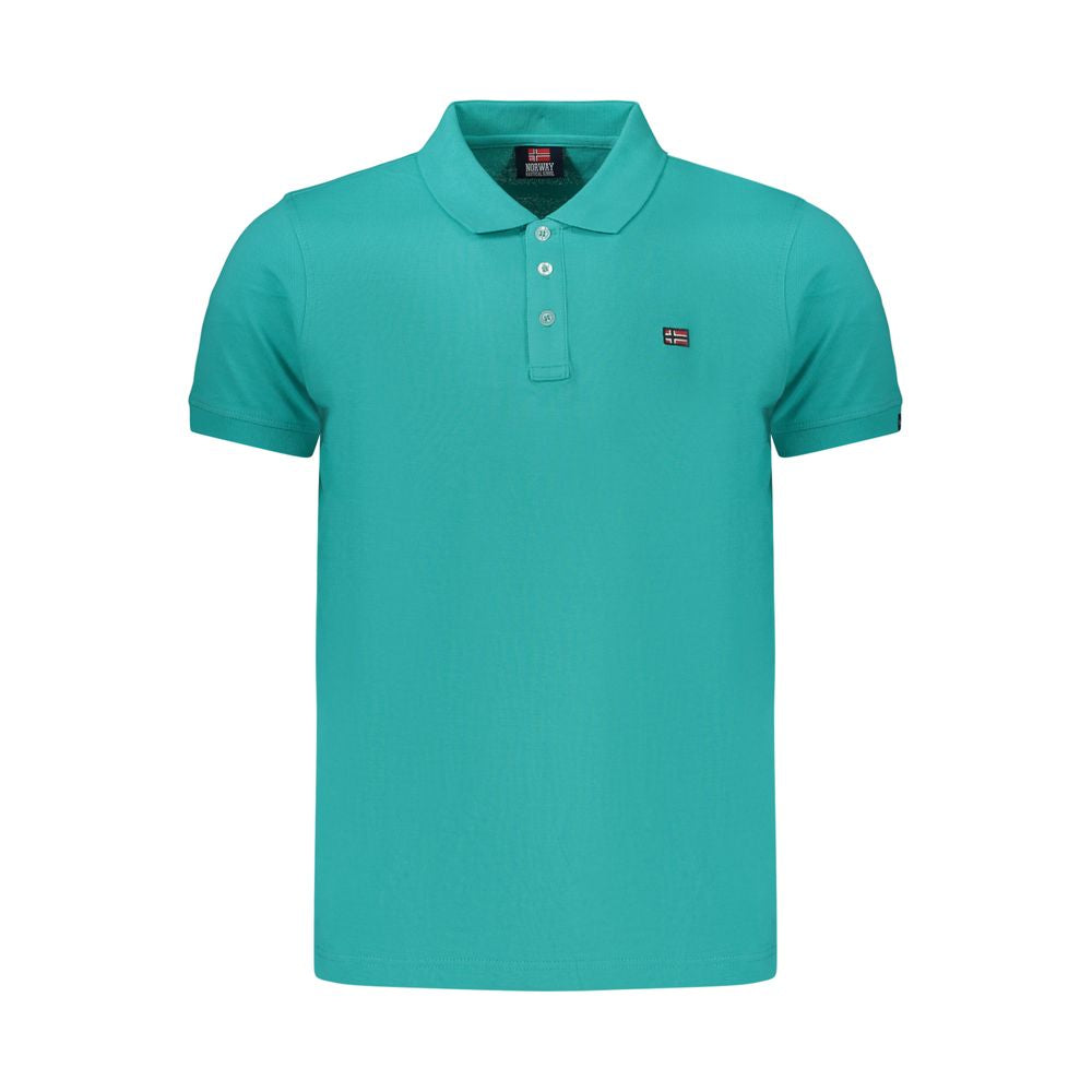 Norway 1963 Grünes Herren-Poloshirt aus Baumwolle