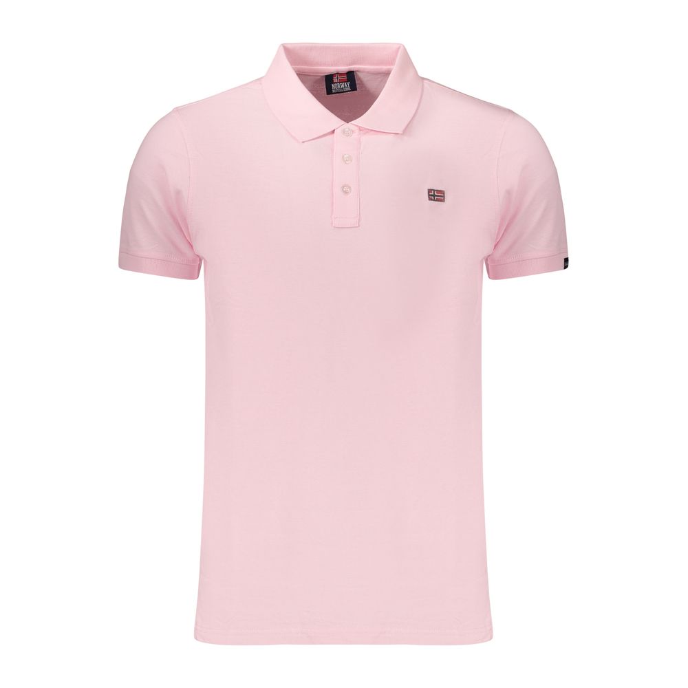 Norway 1963 Rosa Poloshirt aus Baumwolle