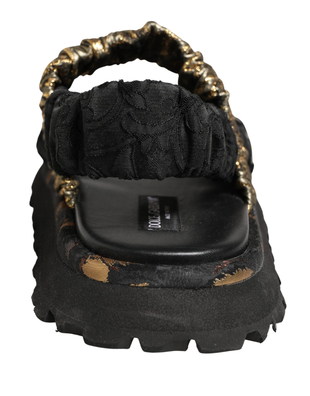 Dolce & Gabbana Schwarze flache Sandalen mit Raffungen für Herren