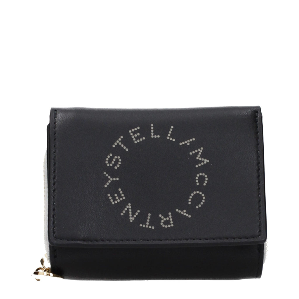 Stella McCartney Schwarzes Leder Portemonnaie