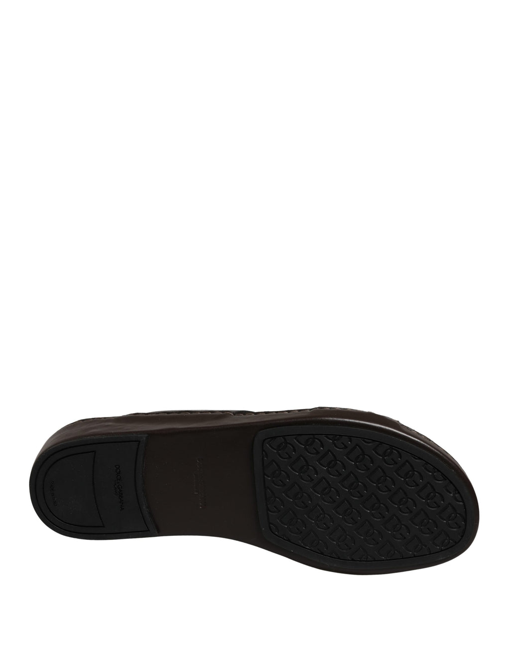 Dolce & Gabbana Braune Leder Pantoletten mit DG Logo Ausschnitt
