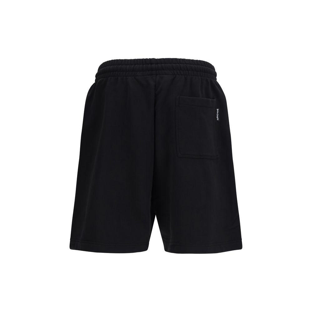 Palm Angels Schwarze Baumwoll-Bermudashorts