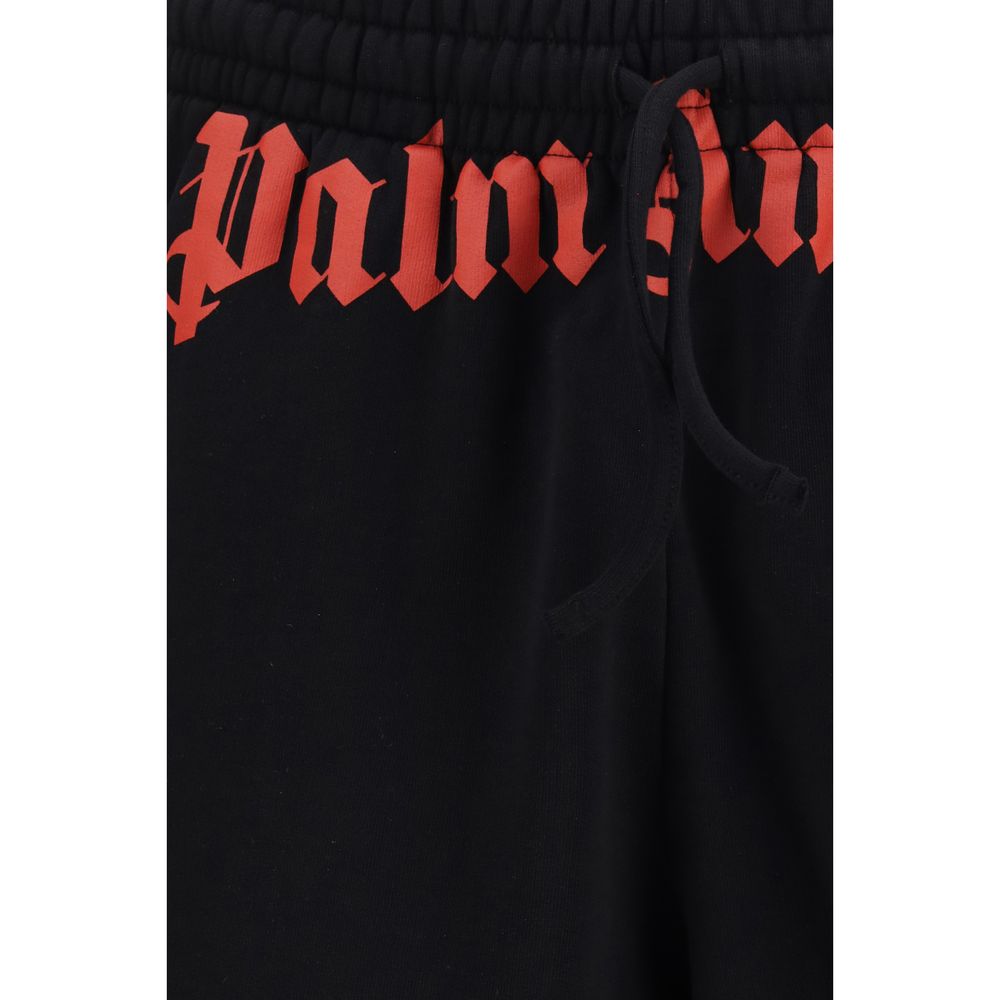 Palm Angels Schwarze Baumwoll-Bermudashorts