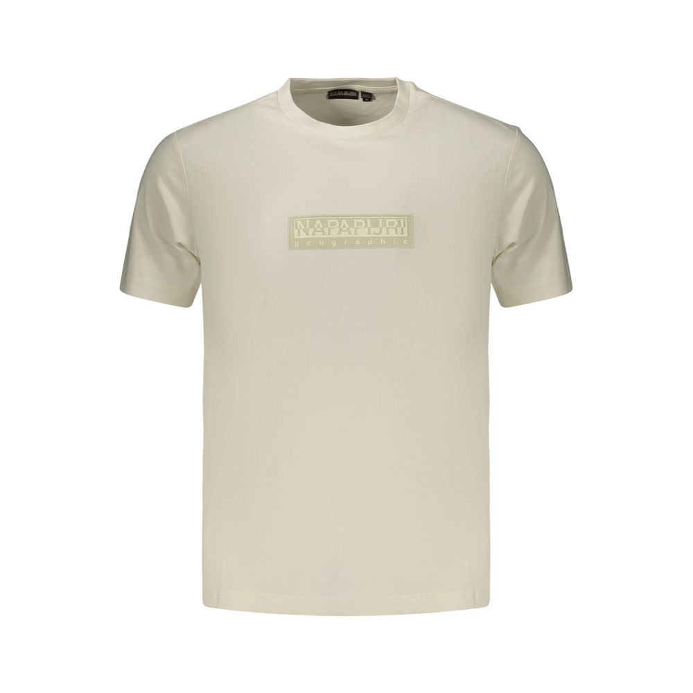 Napapijri Weißes Herren-T-Shirt aus Baumwolle