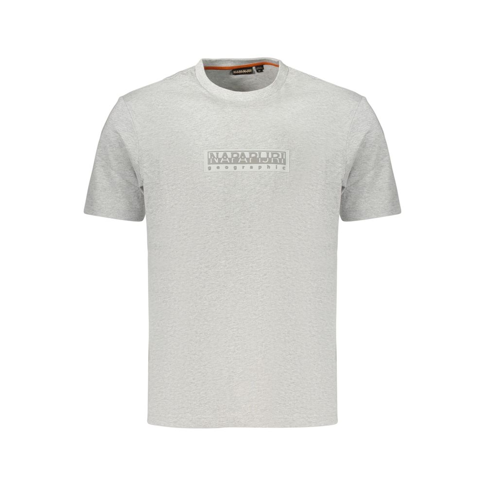Napapijri Graues Baumwoll-T-Shirt für Herren