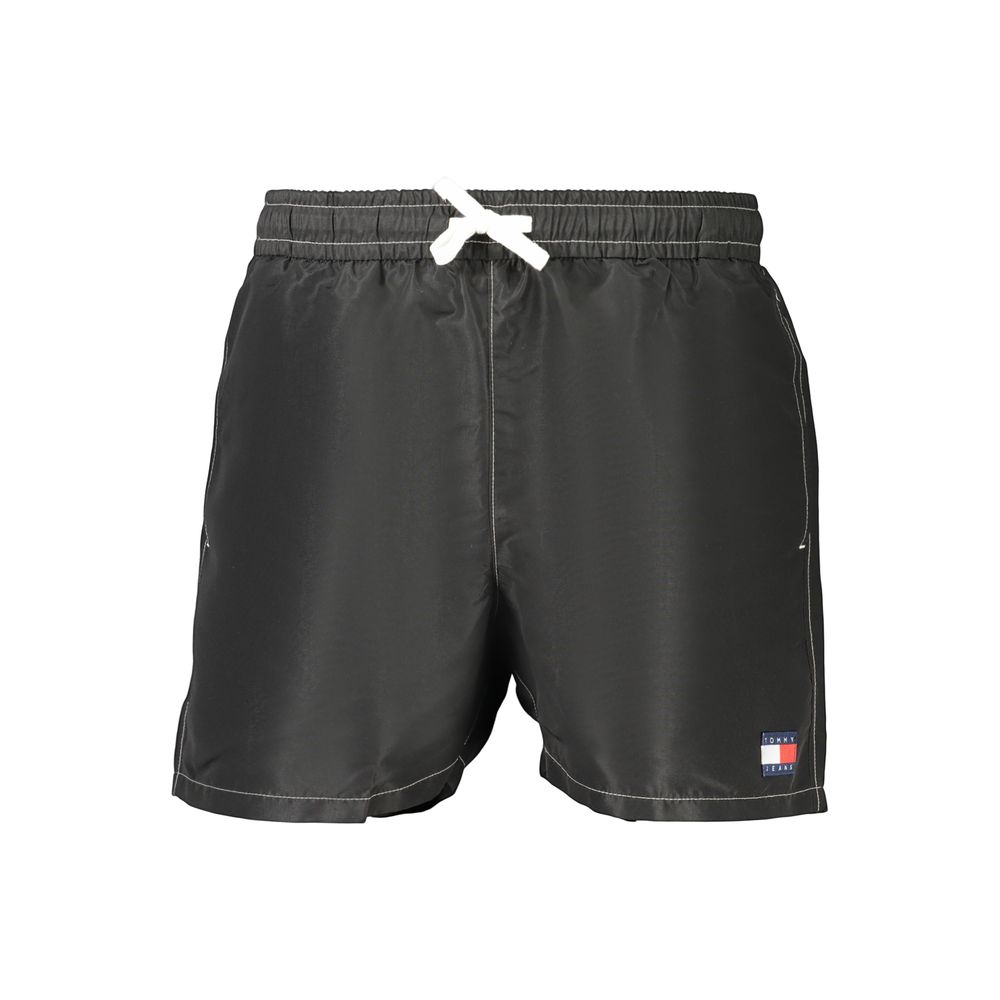 Tommy Hilfiger Herren-Badehose aus schwarzem Polyester