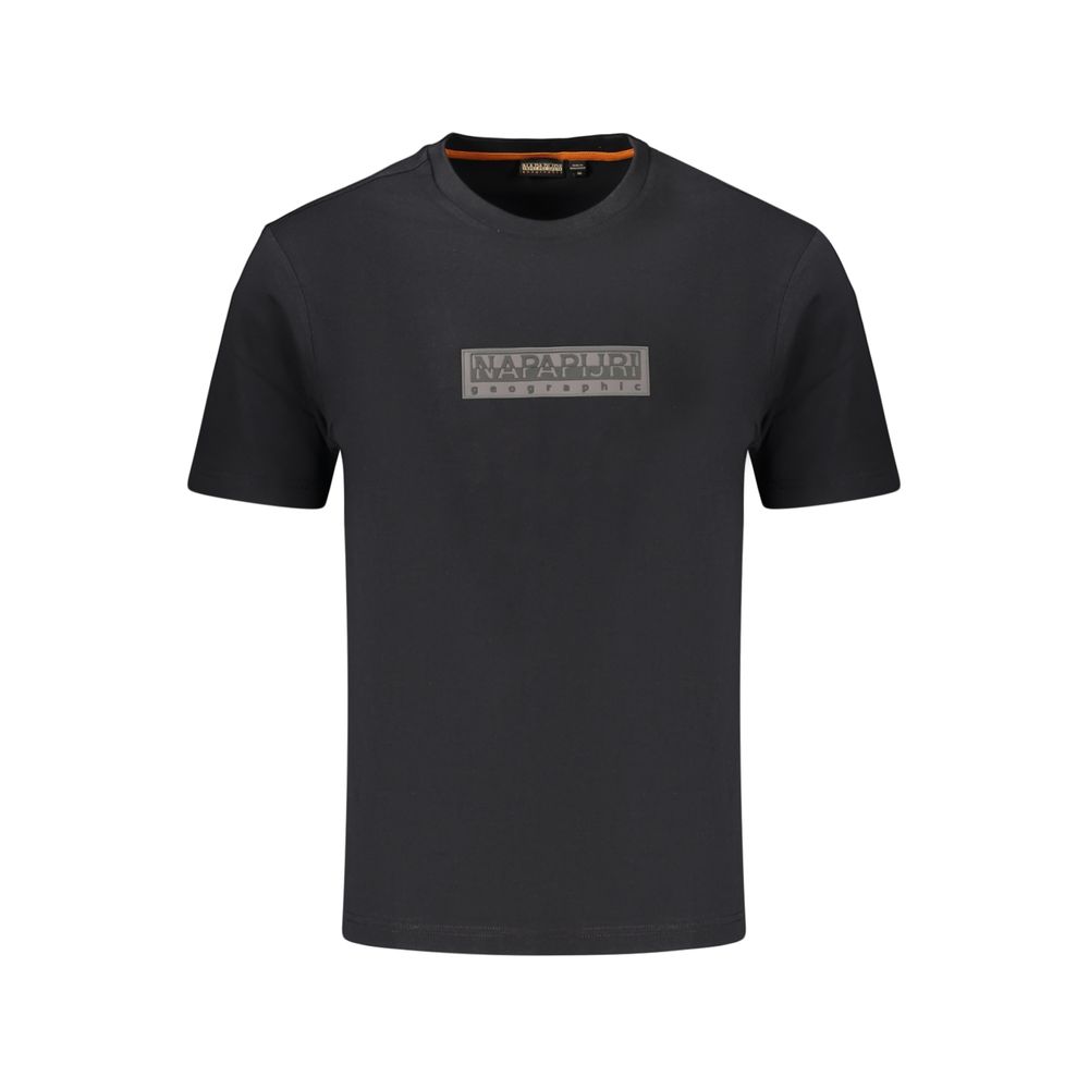Napapijri Schwarzes Baumwoll-T-Shirt für Herren
