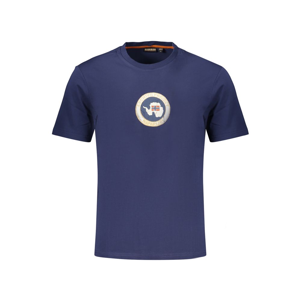 Napapijri Blaues Baumwoll-T-Shirt für Herren