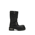 Balenciaga Schwarze Schnürstiefel aus Kalbsleder Bos Taurus