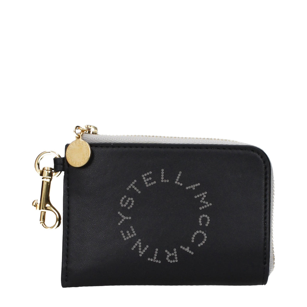 Stella McCartney Schwarzes Leder Portemonnaie