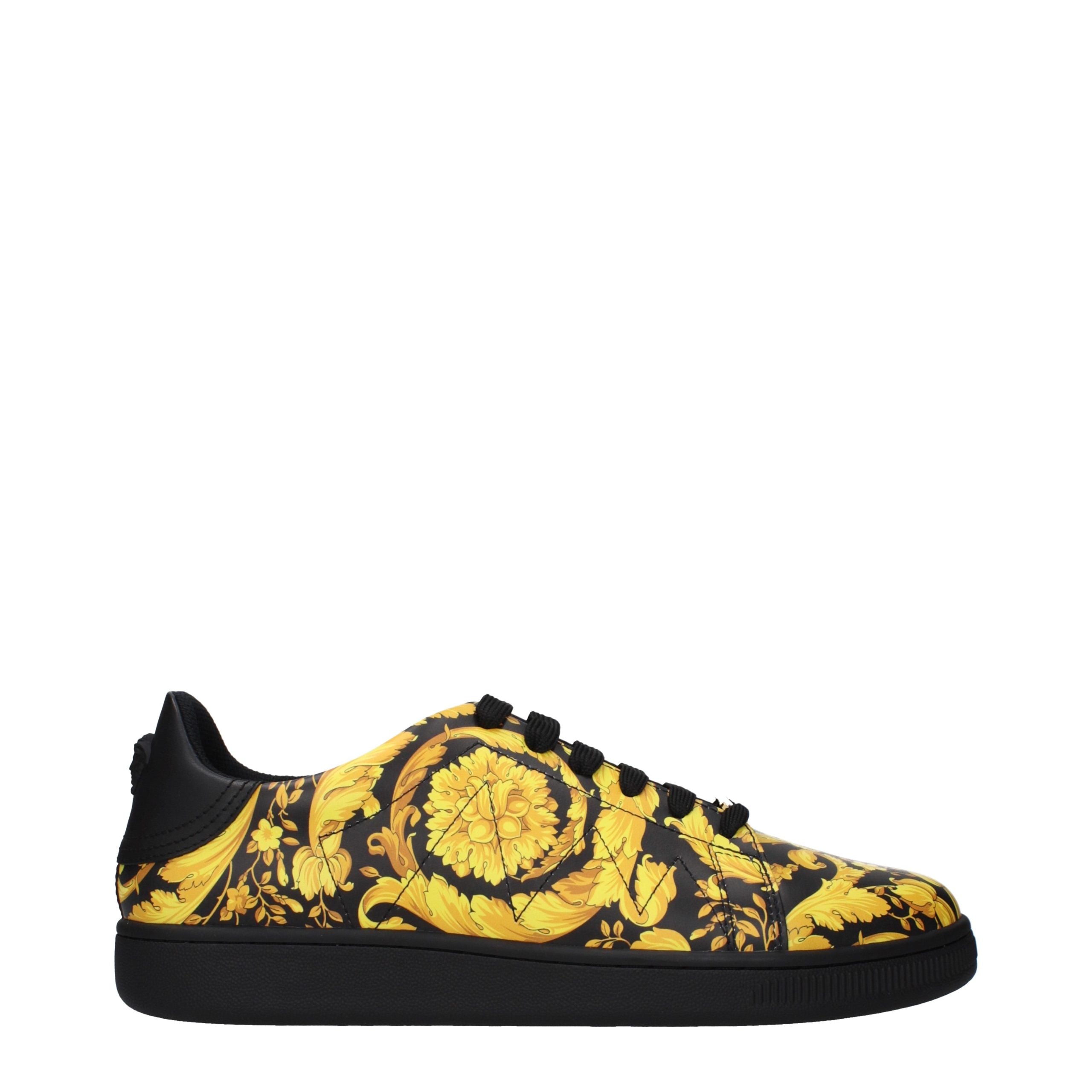 Versace Schwarze Leder Chunky Sneaker