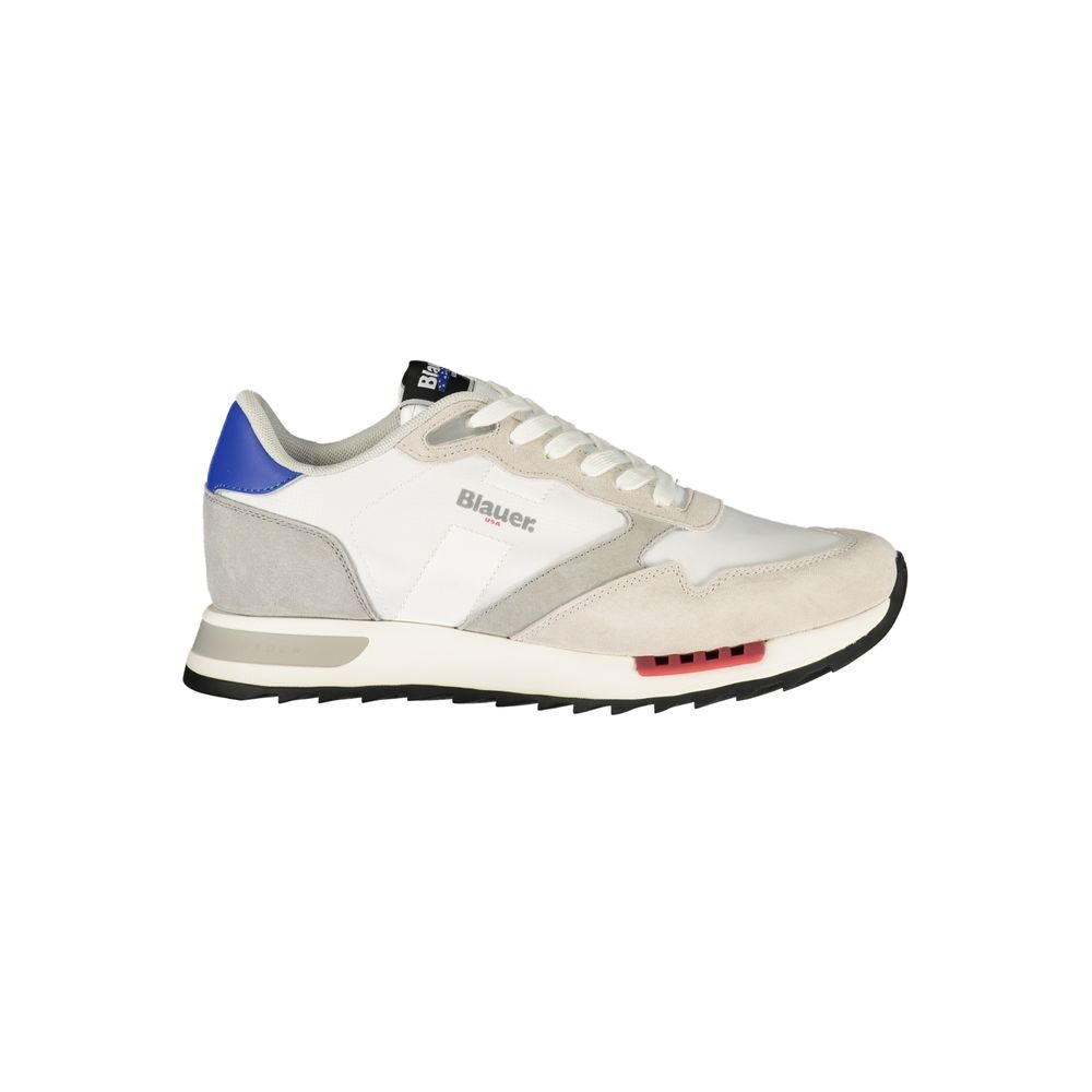 Blauer Weiße Herren-Sneaker aus Polyester