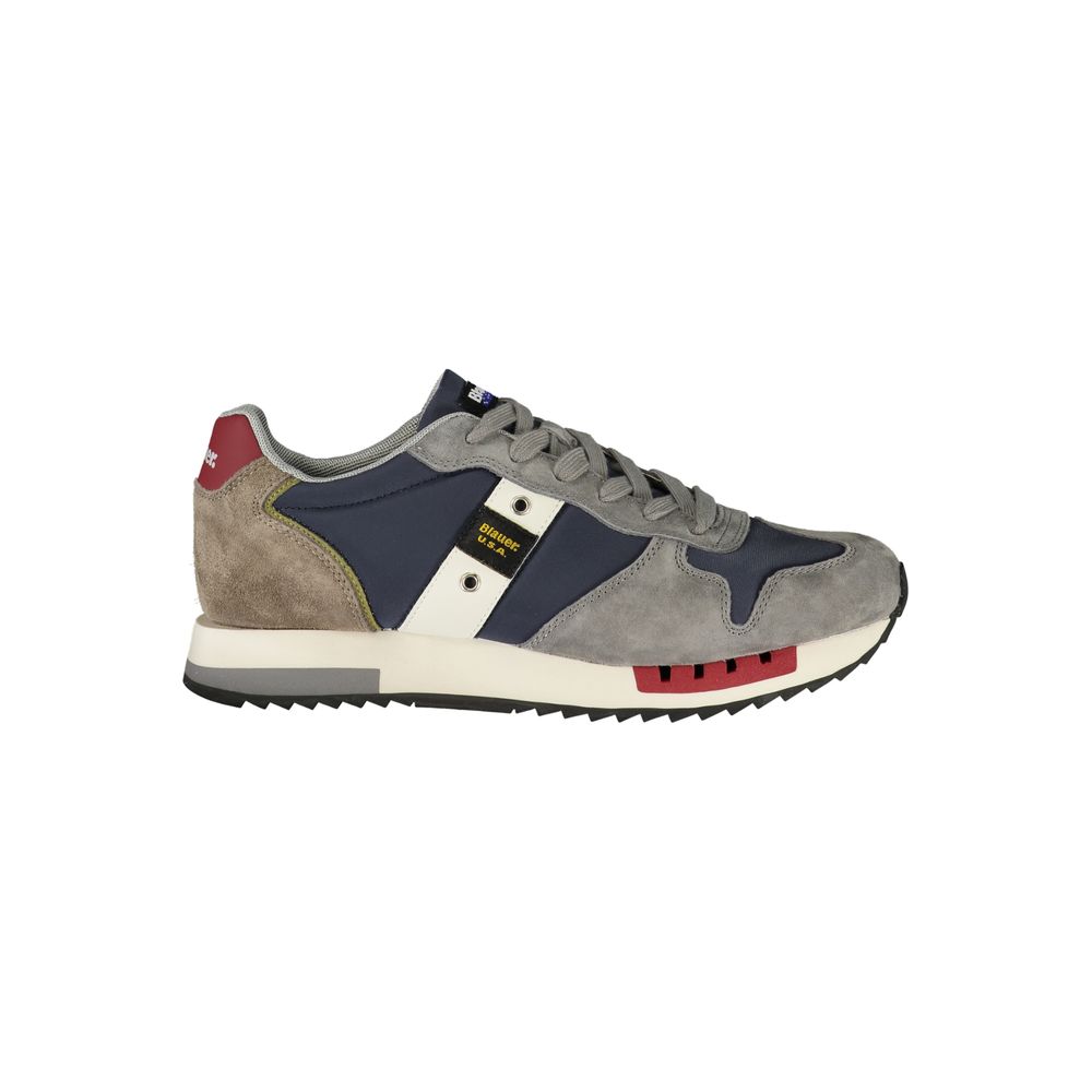 Blauer Sneaker aus Polyurethan für Herren