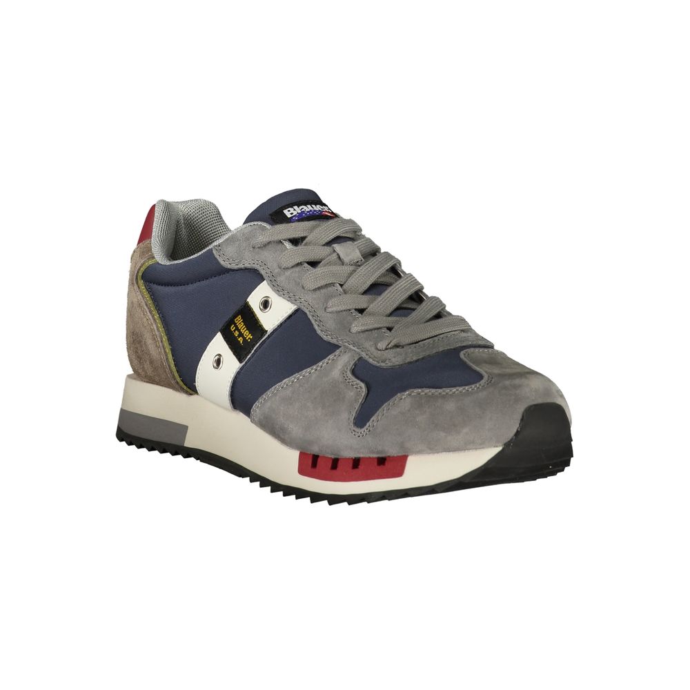 Blauer Sneaker aus Polyurethan für Herren