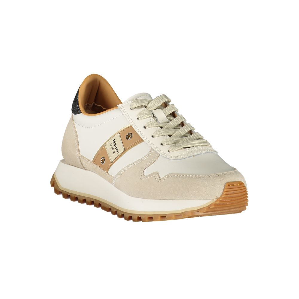 Blauer Bianco Polyurethane Donna Sneaker – Bereit zu glänzen
