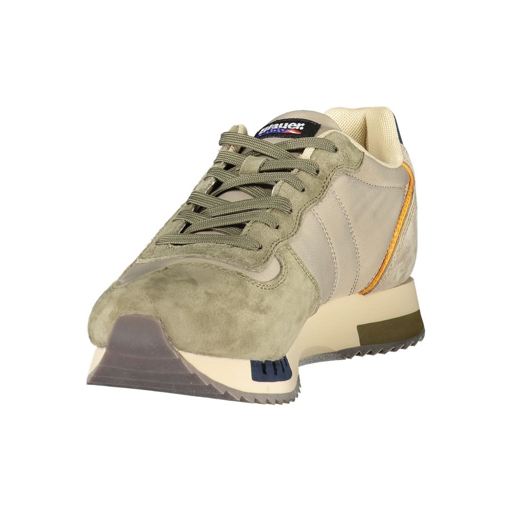 Blauer Grüner Sneaker aus Polyester