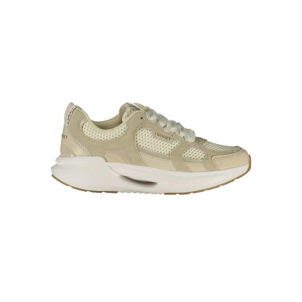 Twinset Beige Stoff-Sneaker für Damen