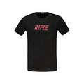 Rifle Schwarzes Baumwoll-T-Shirt
