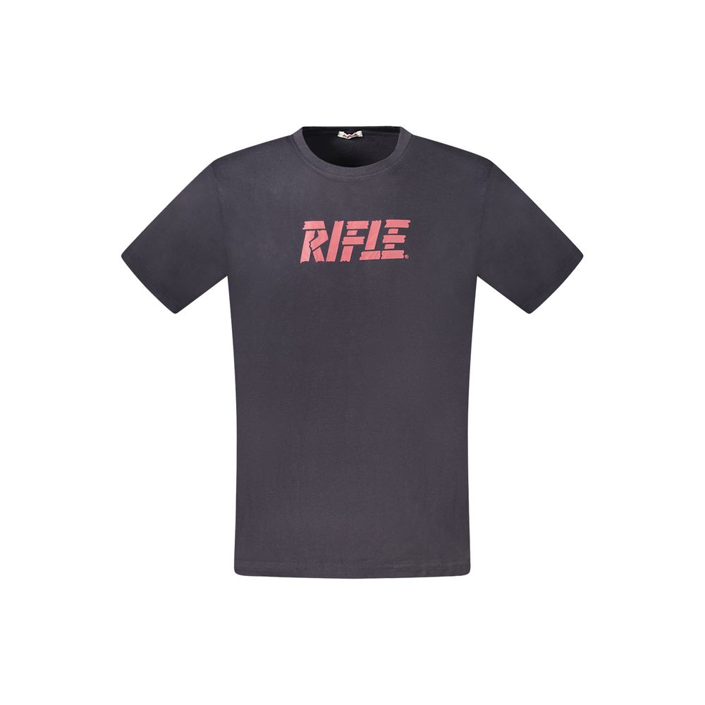 Rifle Blaues Baumwoll-T-Shirt für Herren