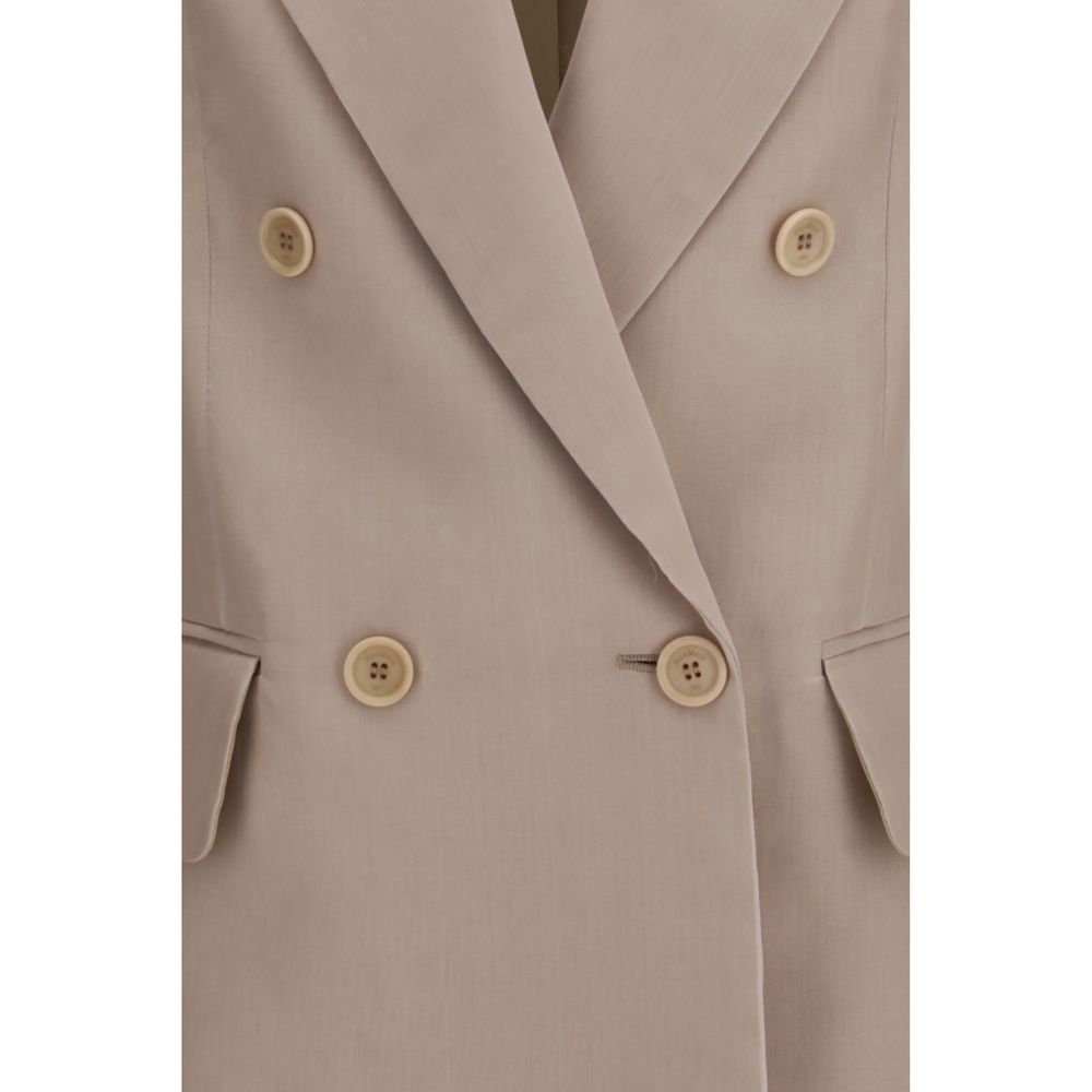 Max Mara Beige Seidenkleidung