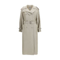 Max Mara Brauner Leinen-Trenchcoat