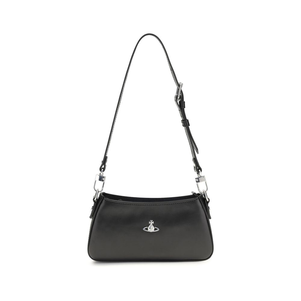 Vivienne Westwood Schwarze Bos Taurus Kalbsleder Schultertasche