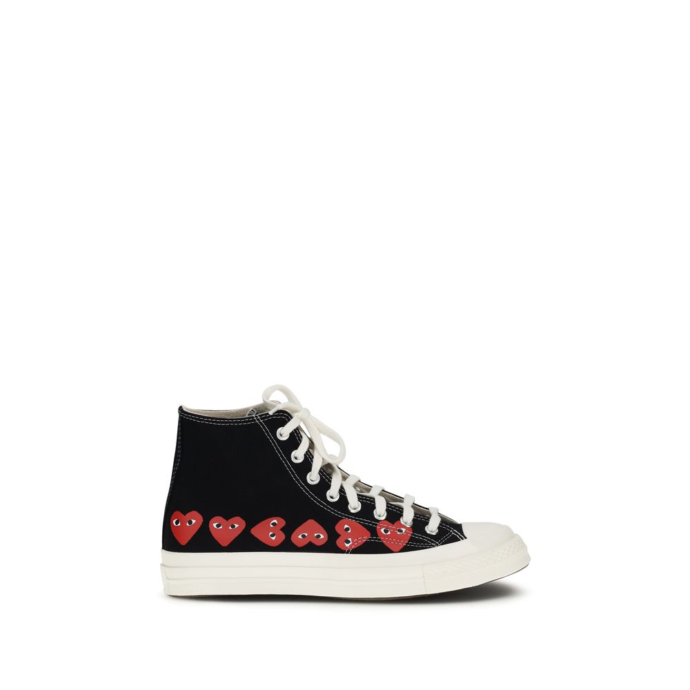 Comme Des Garçons Play x Converse Schwarze High-Top-Sneaker aus Baumwolle