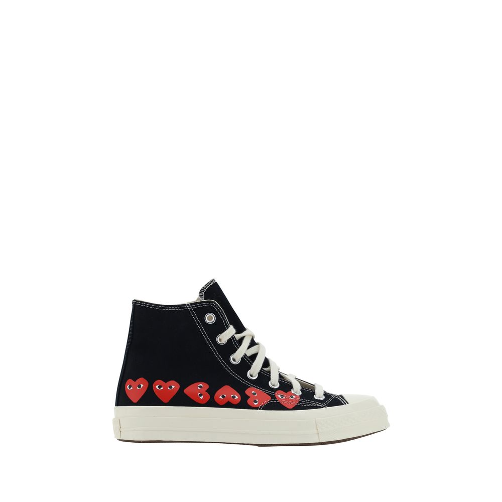 Comme Des Garçons Play x Converse Schwarze High-Top-Sneaker aus Baumwolle