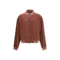 Versace Bordeaux Seiden Bomberjacke