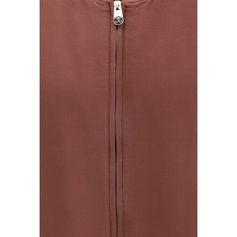 Versace Bordeaux Seiden Bomberjacke