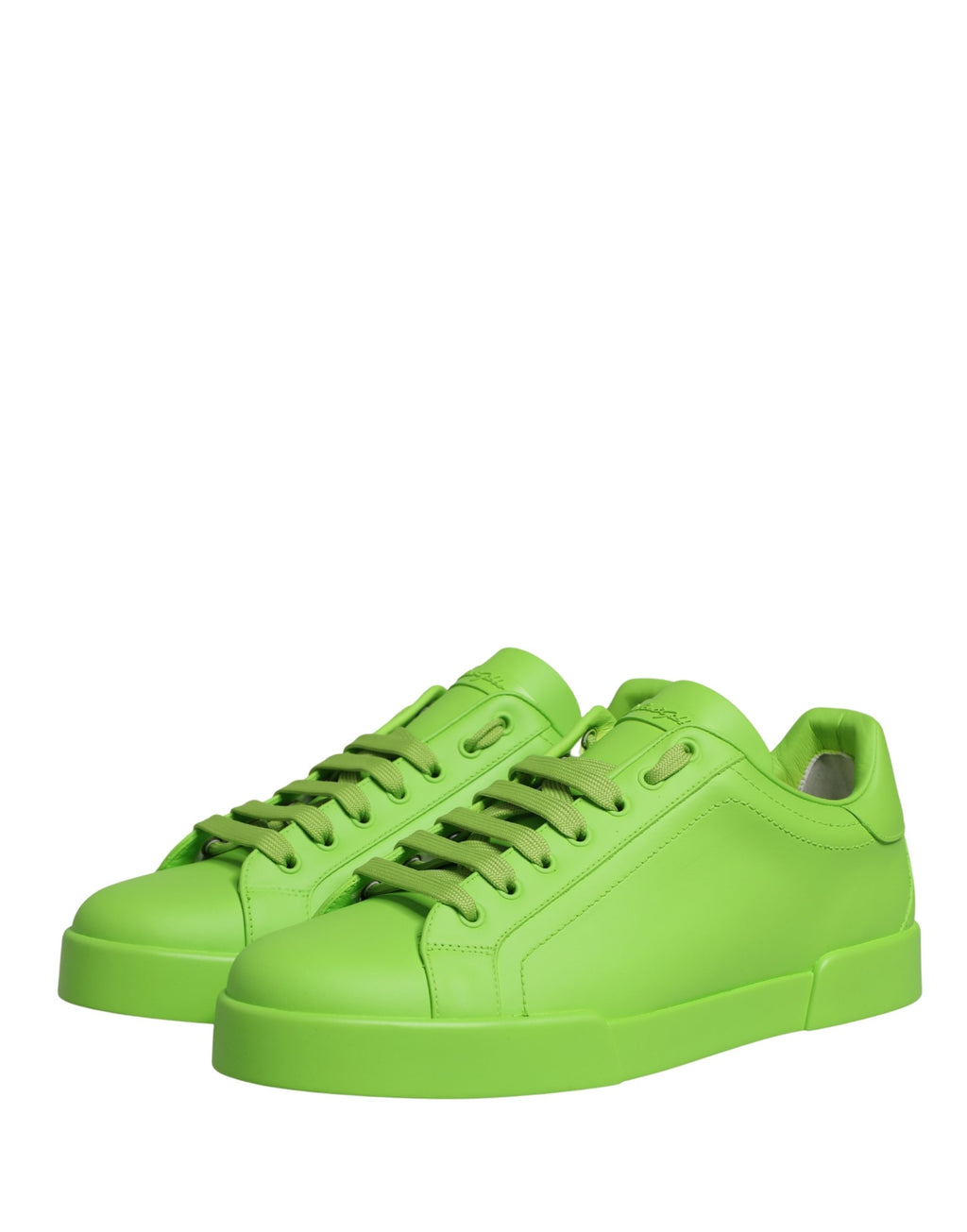 Dolce & Gabbana Grüne Portofino Low-Top Sneaker Schuhe aus Leder