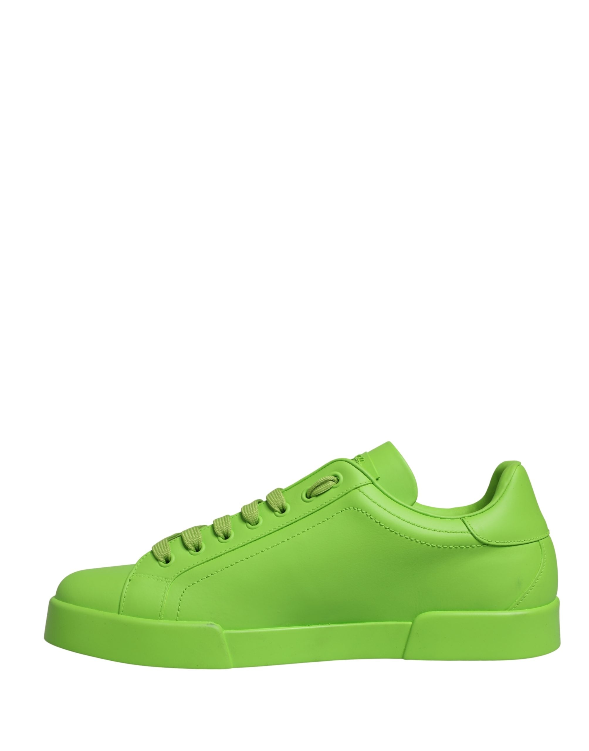 Dolce & Gabbana Grüne Portofino Low-Top Sneaker Schuhe aus Leder