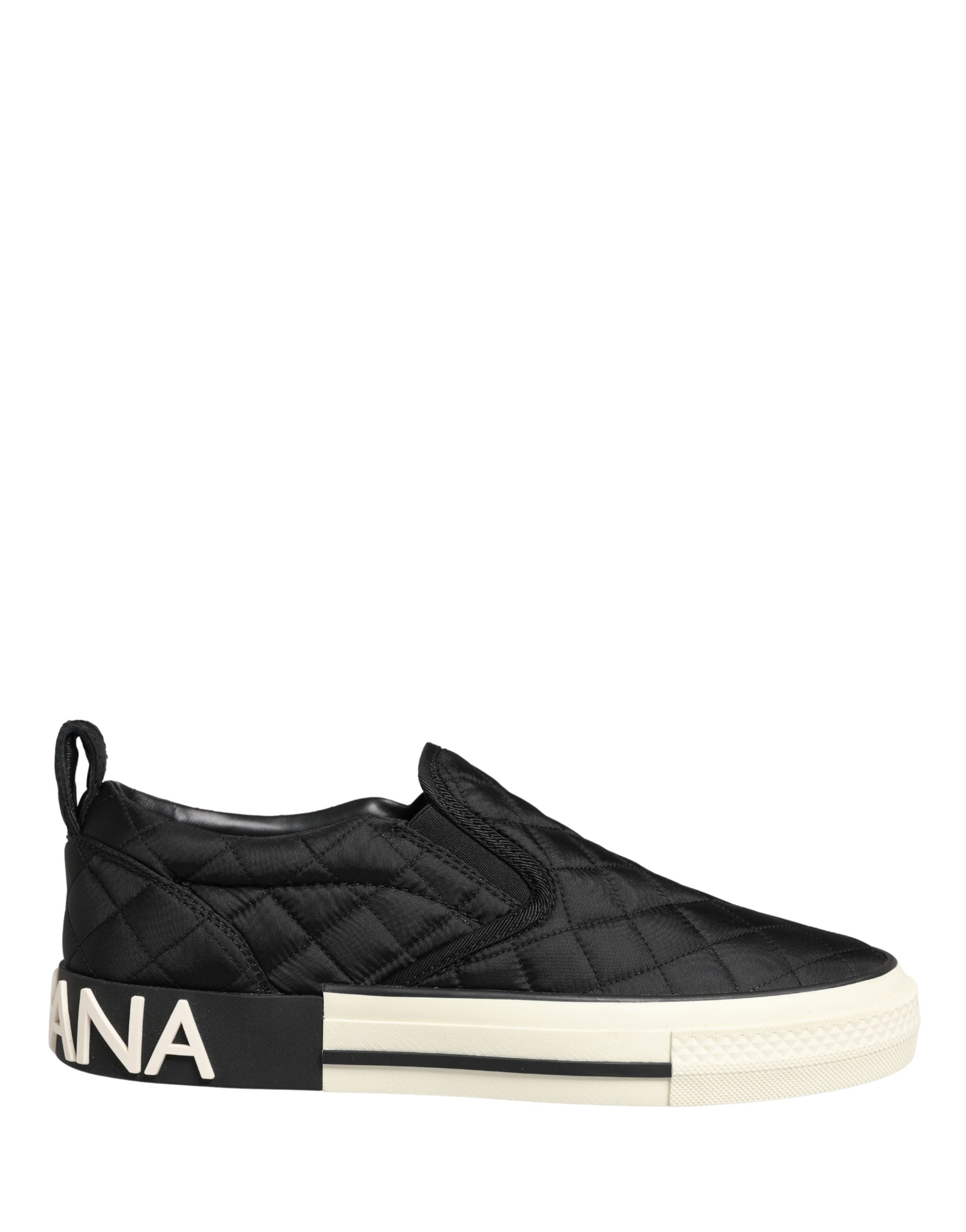 Dolce & Gabbana Schwarze gesteppte Slip-On Low-Top-Sneaker