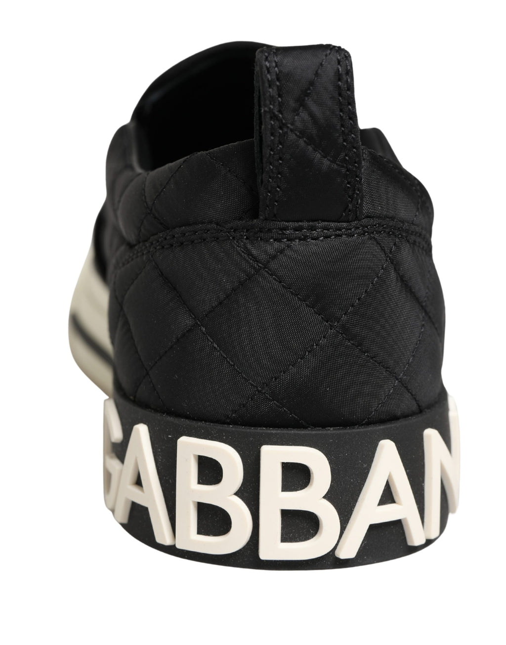 Dolce & Gabbana Schwarze gesteppte Slip-On Low-Top-Sneaker