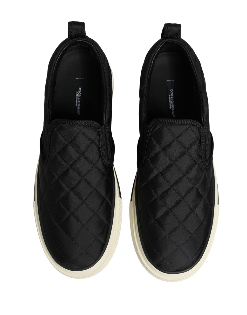 Dolce & Gabbana Schwarze gesteppte Slip-On Low-Top-Sneaker