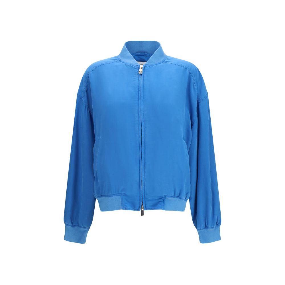 Versace Blaue Seidenkleidung