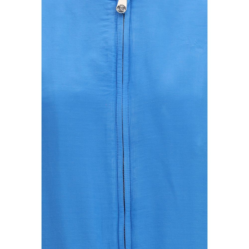 Versace Blaue Seidenkleidung