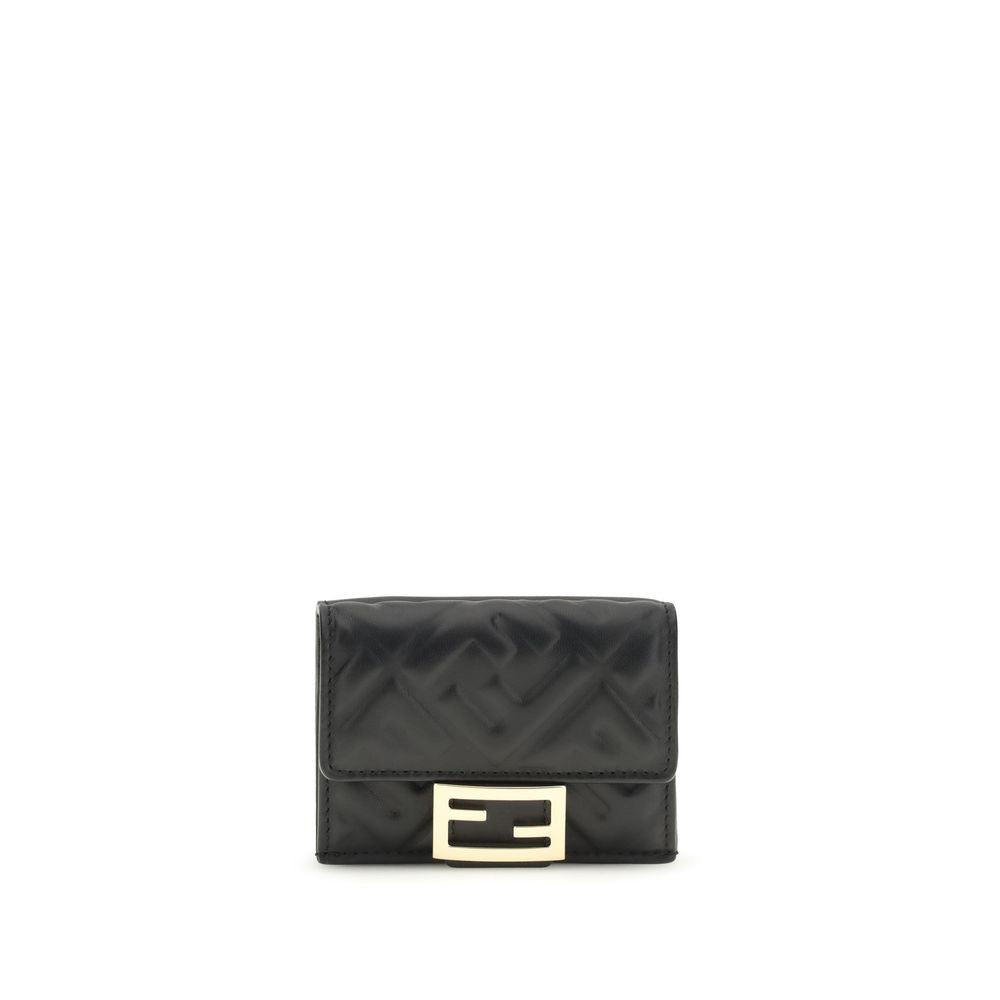 Fendi Schwarzes Lamm Ovis Aries Aries Portemonnaie