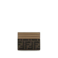 Fendi Braunes Portemonnaie aus Polyester